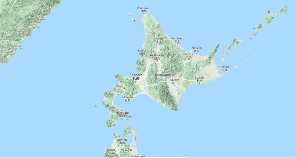 map of Yezo for the politics manga